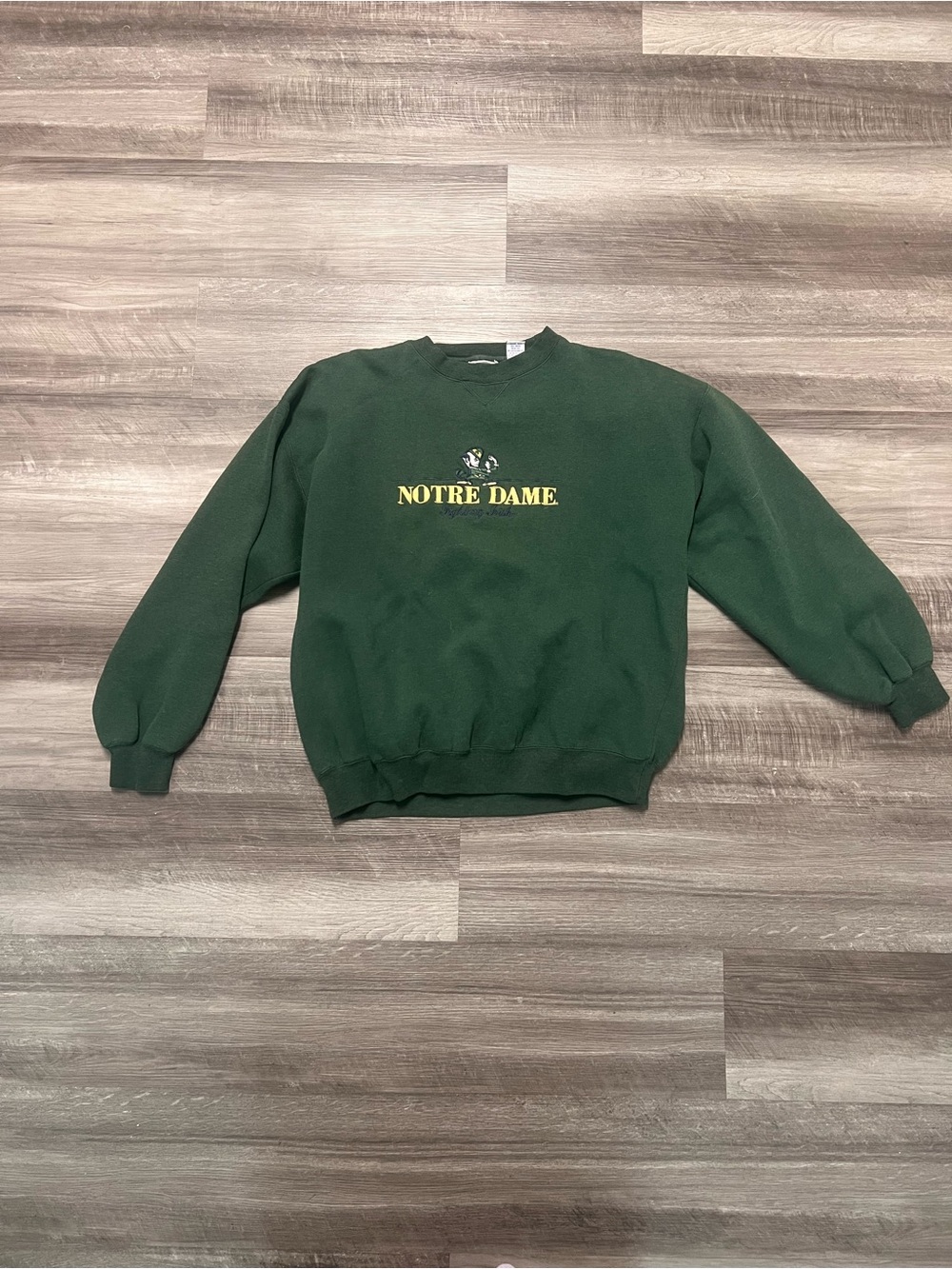 VTG Notre Dame Green Crewneck Sweatshirt - Men's